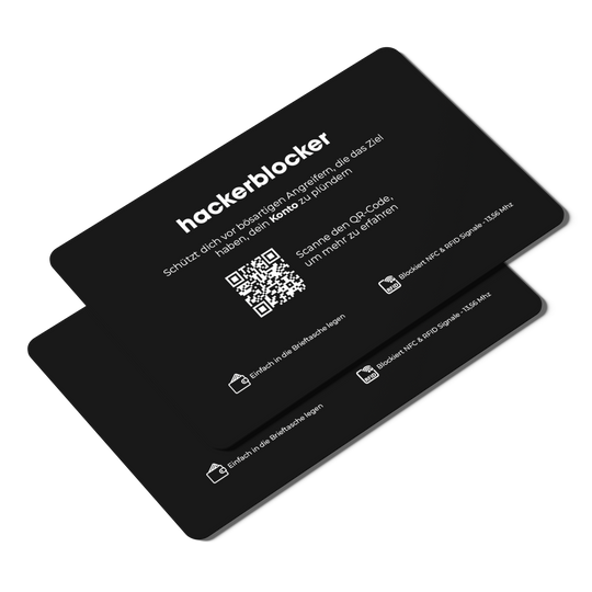 RFID & NFC Blocker Karte - hackerblocker - Das Original - 2er Pack