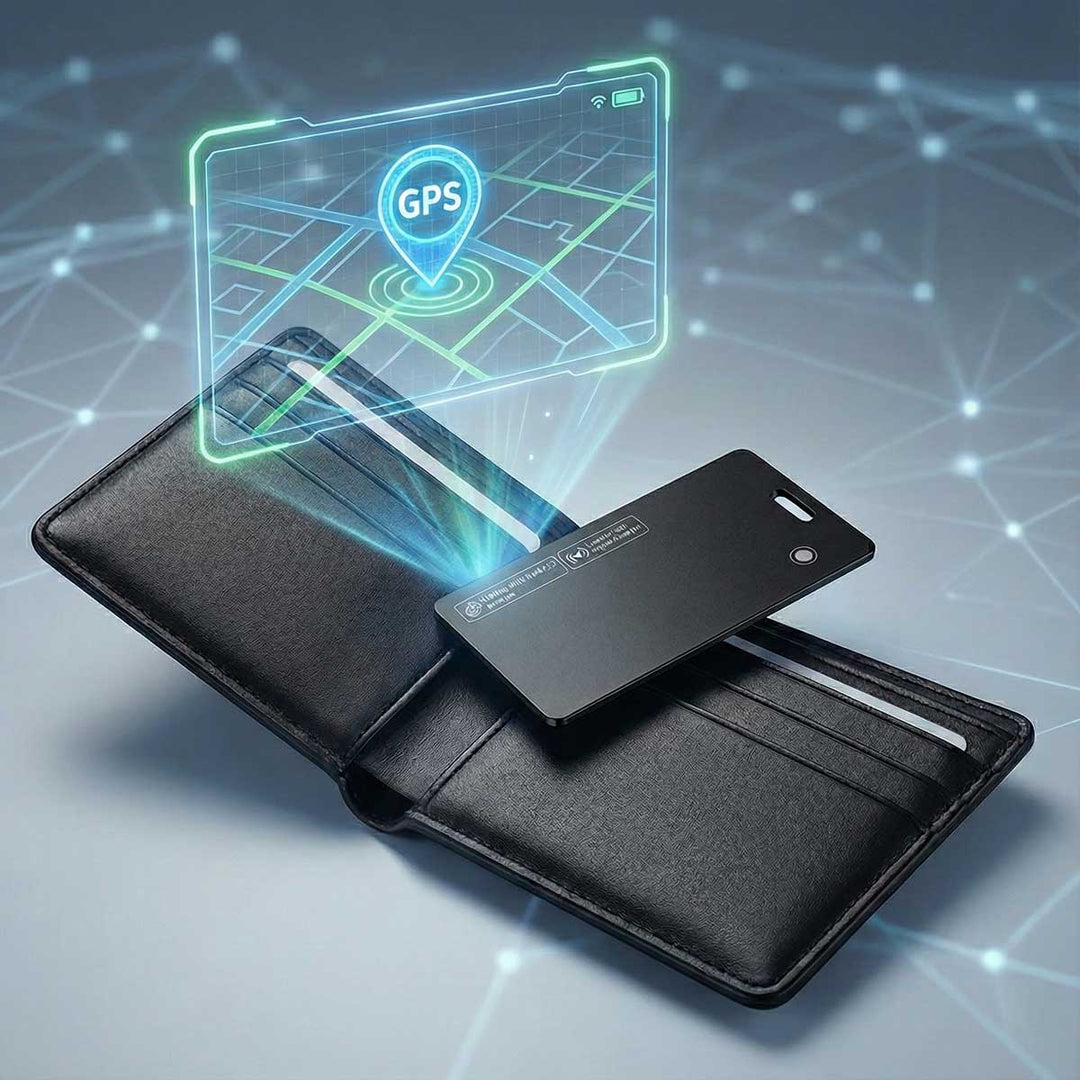 Wallet Tracker Karte – Geldbeutel Finder für iOS & Android | Ultradünn, kabellos aufladbar, Lange Laufzeit