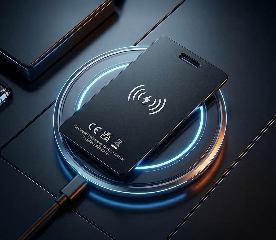 Wallet Tracker Karte – Geldbeutel Finder für iOS & Android | Ultradünn, kabellos aufladbar, Lange Laufzeit